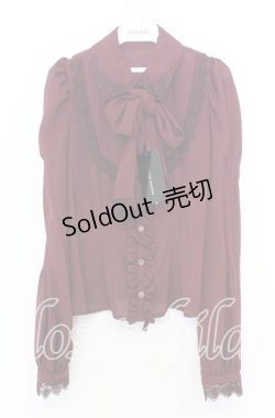 画像1: Victorian maiden / ノーブルレースインタックブラウス  ワイン O-25-12-05-013-CL-BL-OW-OS