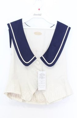 画像1: Victorian maiden / ブリティッシュマリンベスト  キナリ×ネイビー O-25-12-05-014-CL-TO-OW-OS