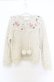 画像1: PINK HOUSE / バラモチーフ付きヨークニットカーディガン  アイボリー O-25-12-05-017-LO-OP-IG-OS (1)