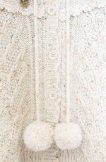 画像3: PINK HOUSE / バラモチーフ付きヨークニットカーディガン  アイボリー O-25-12-05-017-LO-OP-IG-OS (3)