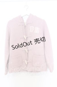 PINK HOUSE / PHロゴワッペン付きフードニットカーディガン  ピンク O-25-12-05-018-LO-TO-IG-OS