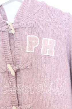 画像2: PINK HOUSE / PHロゴワッペン付きフードニットカーディガン  ピンク O-25-12-05-018-LO-TO-IG-OS