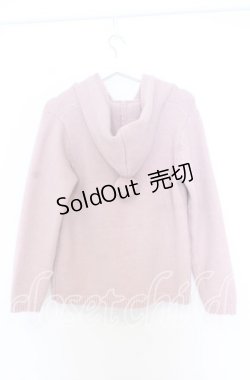 画像3: PINK HOUSE / PHロゴワッペン付きフードニットカーディガン  ピンク O-25-12-05-018-LO-TO-IG-OS