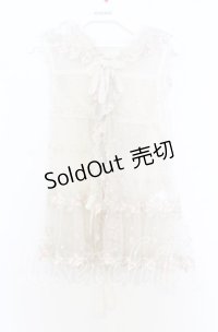 PINK HOUSE / ローズレース使いフード付きベスト  アイボリー O-25-12-05-019-LO-TO-IG-OS