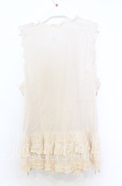 画像4: PINK HOUSE / フランス製レース使いローンベスト  生成り O-25-12-05-021-LO-TO-IG-OS