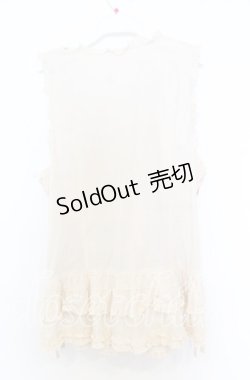 画像4: PINK HOUSE / フランス製レース使いローンベスト  生成り O-25-12-05-021-LO-TO-IG-OS