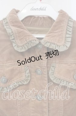 画像2: PINK HOUSE / ベロアリボン使いコーデュロイジャケット  ベージュ O-25-12-06-025-LO-JA-OW-OS