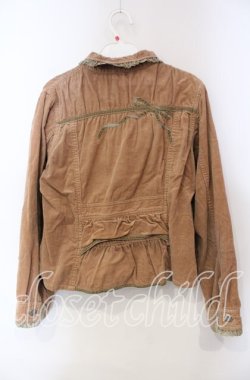 画像3: PINK HOUSE / ベロアリボン使いコーデュロイジャケット  ベージュ O-25-12-06-025-LO-JA-OW-OS