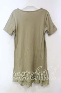 画像3: PINK HOUSE / 裾刺繍レース使いインナーカットソー  グリーン O-25-12-06-026-LO-TO-OW-OS