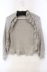 PINK HOUSE / 透かし編みドルマンボレロ  グレー O-25-12-06-027-LO-TO-OW-OS