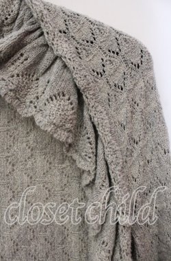 画像2: PINK HOUSE / 透かし編みドルマンボレロ  グレー O-25-12-06-027-LO-TO-OW-OS