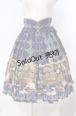 画像1: metamorphose / 主の書斎ハイウエストスカート  パープル系 O-25-12-06-003-ME-SK-IG-OS