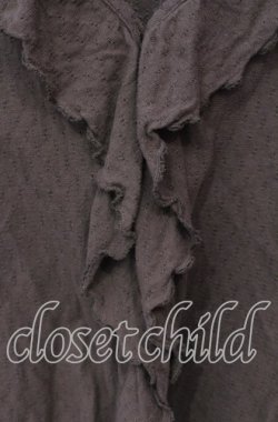 画像2: PINK HOUSE / フロントフリルニットカーディガン M ブラウン O-25-12-06-029-LO-TO-OW-OS