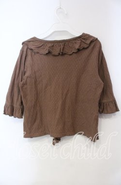 画像3: PINK HOUSE / フロントフリルニットカーディガン M ブラウン O-25-12-06-029-LO-TO-OW-OS