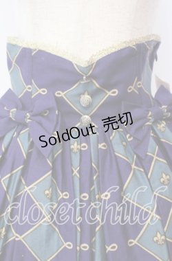 画像2: metamorphose / 主の書斎ハイウエストスカート  パープル系 O-25-12-06-003-ME-SK-IG-OS