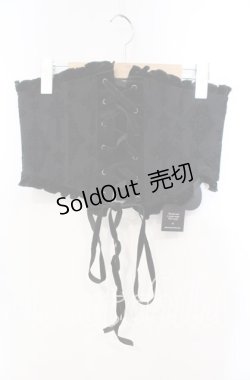 画像1: KILL STAR / FLIX FLOCKED WASPIE　コルセット XL ブラック O-25-12-06-033-SL-TO-OW-OS