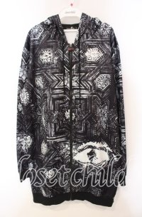 NieR Clothing / 転写パーカー F ブラック O-25-12-06-034-PU-TO-OW-ZT1211F