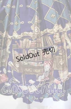 画像3: metamorphose / 主の書斎ハイウエストスカート  パープル系 O-25-12-06-003-ME-SK-IG-OS