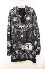 画像2: NieR CLOTHING / 転写パーカー F ブラック O-25-12-06-034-PU-TO-OW-ZT068 (2)