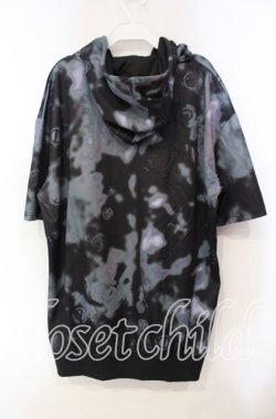 画像2: NieR Clothing / 転写pt半袖ZIPパーカー F ブラック O-25-12-06-035-PU-TO-OW-OS