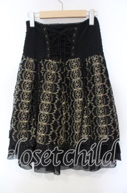 画像3: Ozz oneste / 金糸刺繍スカート  ゴールド×ブラック O-25-12-06-036-OO-SK-OW-OS