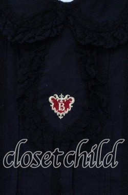 画像2: BABY,THE STARS SHINE BRIGHT / プリンセスドロップ刺しゅうネクタイ付ブラウス  クロ O-25-12-06-037-BA-BL-OW-OS