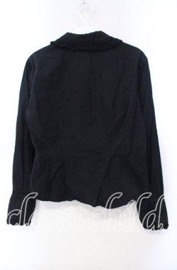 画像3: BABY,THE STARS SHINE BRIGHT / プリンセスドロップ刺しゅうネクタイ付ブラウス  クロ O-25-12-06-037-BA-BL-OW-OS