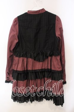 画像3: ALGONQUINS / レイヤードデザインシャツワンピース F ブラック×ピンク O-25-12-06-039-AL-OP-OW-OS