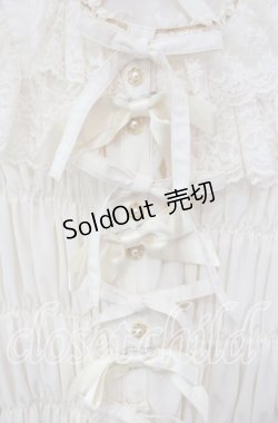 画像2: metamorphose / シャーリングラッパ袖ブラウス（デシン）  アイボリー O-25-12-06-040-ME-BL-OW-OS