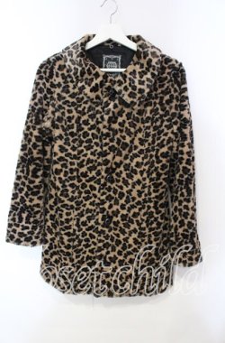 画像1: ALGONQUINS / レオパードボアジャケット F ベージュ O-25-12-06-042-AL-TO-OW-OS