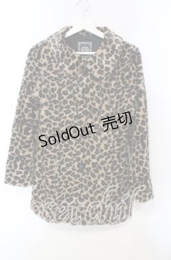 画像1: ALGONQUINS / レオパードボアジャケット F ベージュ O-25-12-06-042-AL-TO-OW-OS