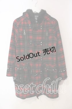 画像1: ALGONQUINS / フェイクファースタッズ付きダッフルコート 1 レッド O-25-12-06-044-AL-CO-OW-OS