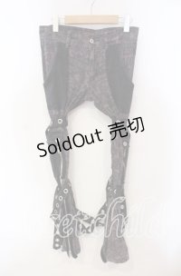 ALGONQUINS / プリントボンテージパンツ 1 ピンク×ブラック O-25-12-06-045-AL-PA-OW-OS