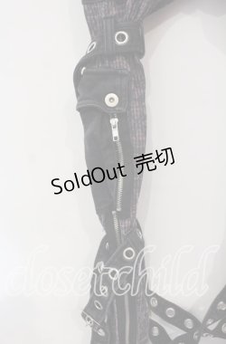 画像2: ALGONQUINS / プリントボンテージパンツ 1 ピンク×ブラック O-25-12-06-045-AL-PA-OW-OS