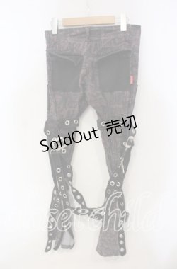 画像3: ALGONQUINS / プリントボンテージパンツ 1 ピンク×ブラック O-25-12-06-045-AL-PA-OW-OS