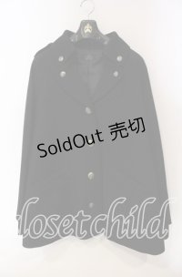 MIHO MATSUDA / マントコート　ボーヌ  ブラック O-25-12-06-047-GO-CO-IG-OS