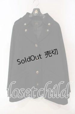 画像1: MIHO MATSUDA / マントコート　ボーヌ  ブラック O-25-12-06-047-GO-CO-IG-OS