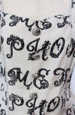 画像2: metamorphose / Romantic alphabetサロペット風ジャンパースカート  グレー O-25-12-06-004-ME-OP-IG-OS