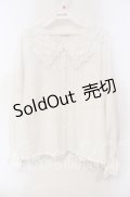 axes femme / レースカラーブラウス  シロ O-25-12-06-056-AX-BL-IG-OS