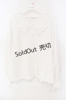 画像1: axes femme / レースカラーブラウス  シロ O-25-12-06-056-AX-BL-IG-OS