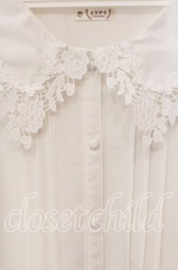画像2: axes femme / レースカラーブラウス  シロ O-25-12-06-056-AX-BL-IG-OS