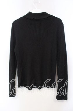 画像3: axes femme / レース切り替えテレコニットソー  クロ O-25-12-06-057-AX-TO-IG-OS