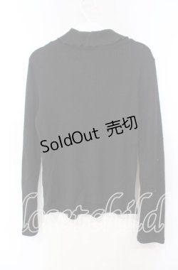 画像3: axes femme / レース切り替えテレコニットソー  クロ O-25-12-06-057-AX-TO-IG-OS