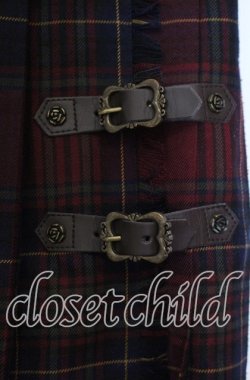 画像2: axes femme / プリーツチェックロングスカート  アカ O-25-12-06-066-AX-SK-IG-OS