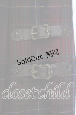 画像2: axes femme / プリーツチェックロングスカート  アカ O-25-12-06-066-AX-SK-IG-ZT518