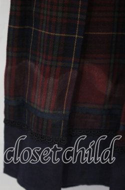 画像4: axes femme / プリーツチェックロングスカート  アカ O-25-12-06-066-AX-SK-IG-OS