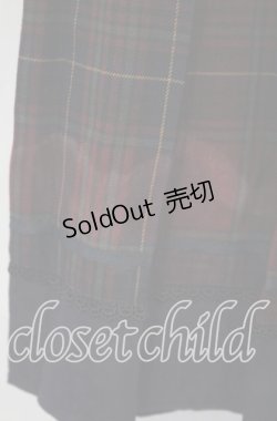 画像4: axes femme / プリーツチェックロングスカート  アカ O-25-12-06-066-AX-SK-IG-ZT518