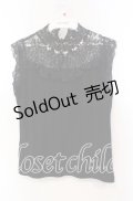 axes femme / パール付きタンクトップ  クロ O-25-12-06-067-AX-TO-IG-ZT1212G