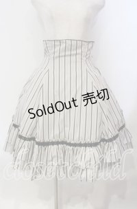 Victorian maiden / レジメンタルストライプバッスルスカート  アンティークベージュ O-25-12-06-011-CL-SK-IG-OS