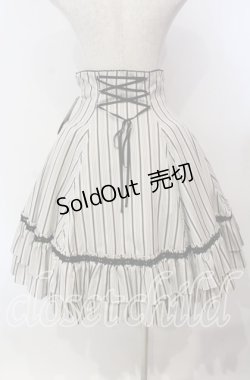 画像4: Victorian maiden / レジメンタルストライプバッスルスカート  アンティークベージュ O-25-12-06-011-CL-SK-IG-OS